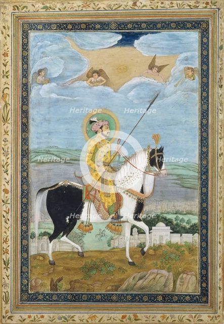Portrait of Shah Jahan on Horseback, 17th century. Creator: Unknown.