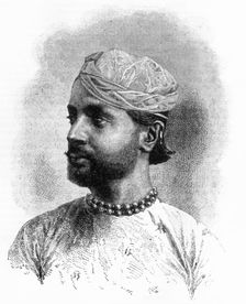 Portrait of Sheodan Sing, Maharao Rajah of Ulwar c1891. Creator: James Grant