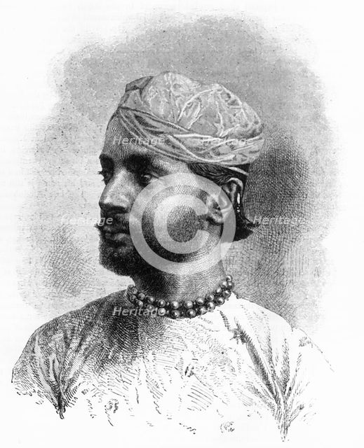 'Portrait of Sheodan Sing, Maharao Rajah of Ulwar', c1891. Creator: James Grant.