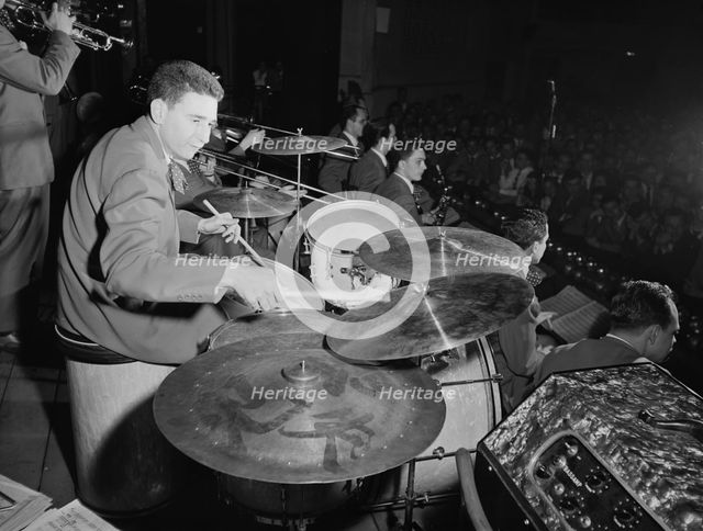 Portrait of Shelly Manne and Art Pepper, 1947 or 1948. Creator: William Paul Gottlieb.