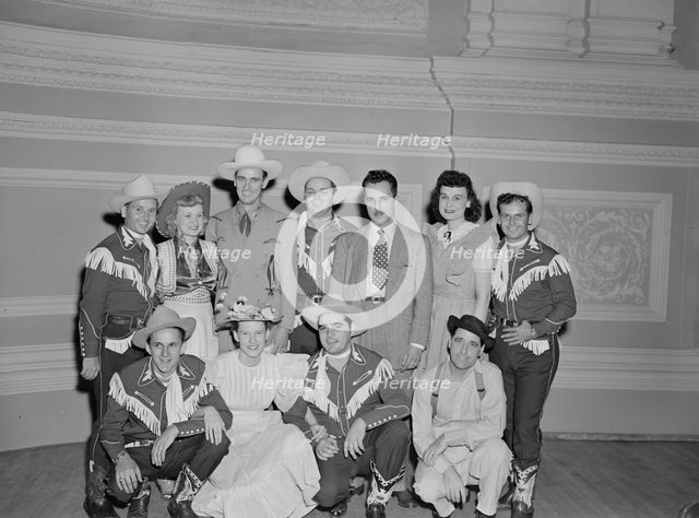 Portrait of Shorty Warren, Rosalie Allen, Ernest Tubb, Cy Sweat, Dave Miller...N.Y., 1947. Creator: William Paul Gottlieb.