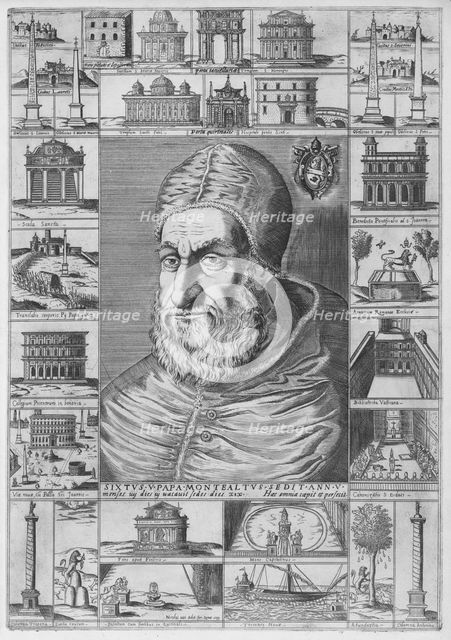 Portrait of Sixtus V, ca. 1589., ca. 1589. Creator: Nicolaus van Aelst.