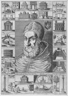 Portrait of Sixtus V, ca. 1589., ca. 1589. Creator: Nicolaus van Aelst