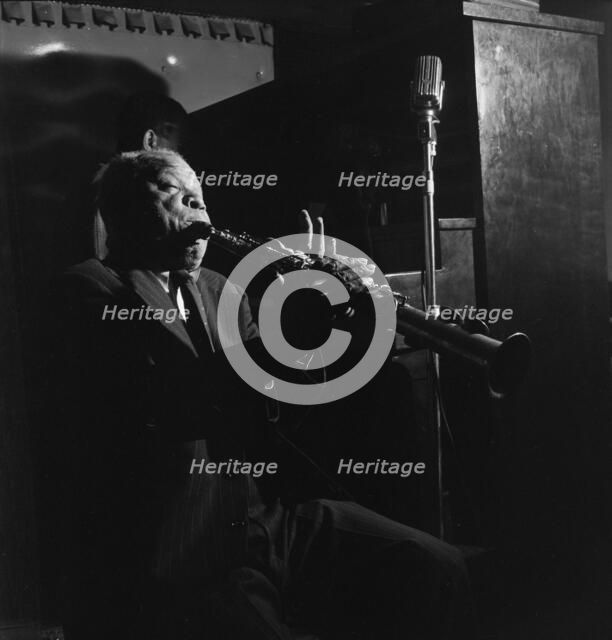 Portrait of Sidney Bechet, Jimmy Ryan's (Club), New York, N.Y., ca. June 1947. Creator: William Paul Gottlieb.