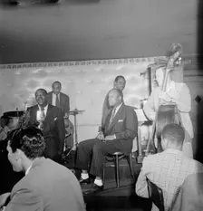 Portrait of Sidney De Paris, Freddie Moore, Eddie (Emmanuel) Barefield...N.Y., ca. July 1947. Creator: William Paul Gottlieb