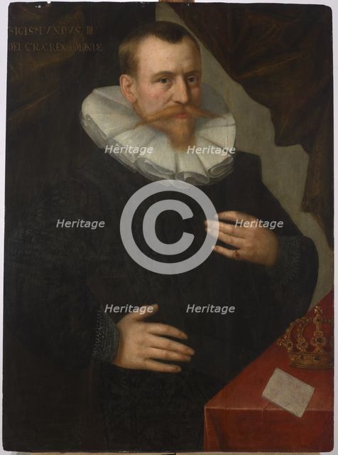 Portrait of Sigismund III Vasa (1566-1632), 17th century. Creator: Unknown.