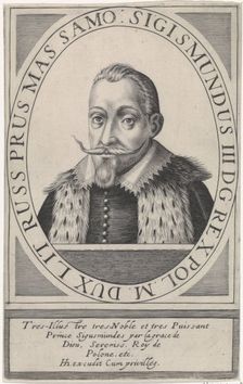Portrait of Sigismund III Vasa, King of Poland (1566-1632), 1608. Artist: Hondius, Hendrik, the Elder (1573-1650)