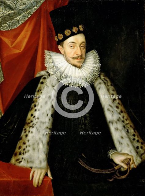 Portrait of Sigismund III Vasa, King of Poland (1566-1632). Artist: Kober, Martin (1550-1609)