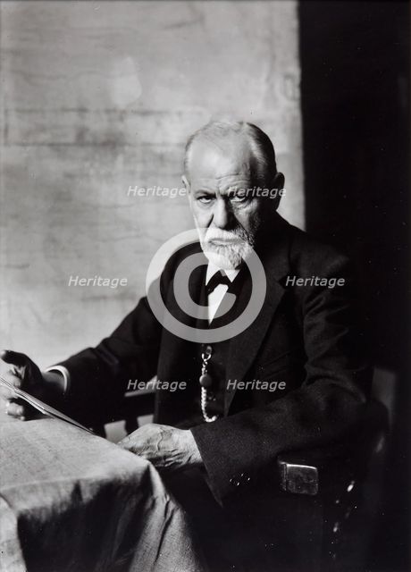 Portrait of Sigmund Freud, 1926. Creator: Schmutzer, Ferdinand (1870-1928).