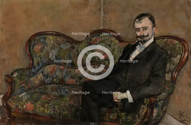 Portrait of Sigurd Bodtker, probably 1902. Creator: Christian Krohg.