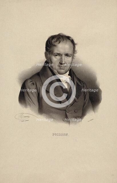 Portrait of Siméon Denis Poisson (1781-1840). Creator: Maurin, Nicolas-Eustache (1799-1850).
