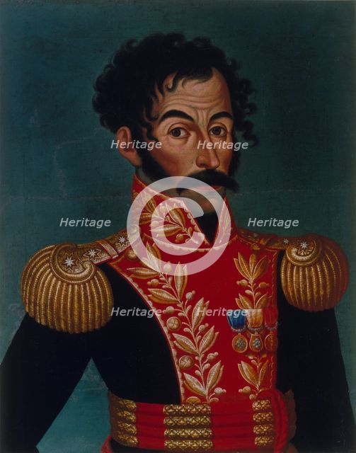 Portrait of Simón Bolívar, 1823. Creator: Anonymous.