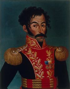 Portrait of Simón Bolívar, 1823. Creator: Anonymous
