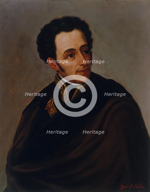 Portrait of Simón Bolívar, 1890. Creator: Salas, José R. (active 1870-1894).
