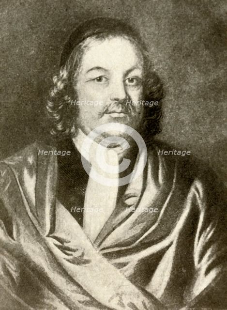 'Portrait of Simon Bradstreet, in gown and cap', c1640, (1937). Creator: Unknown.