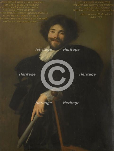 Portrait of Simon de Vos (1603-1676), 1635. Creator: Vries, Abraham de (1590-ca. 1650).