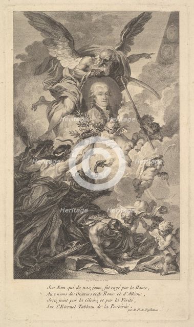 Portrait of Simon-Nicolas-Henri Linguet, 1780. Creator: Augustin de Saint-Aubin.