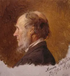 Portrait of Simon Toldstad. Study, 1869. Creator: Adolph Tidemand
