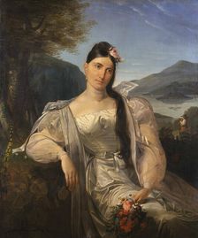 Portrait of singer Giuditta Pasta in the opera "Nina, o sia La Pazza per Amore"..., 1829. Creator: Molteni, Giuseppe (1800-1867)