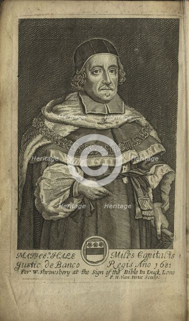 Portrait of Sir Matthew Hale (1609-1676), 1682.