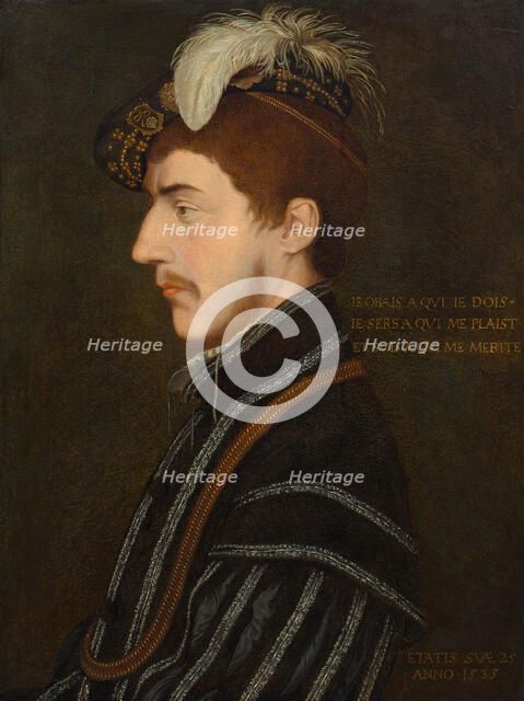 Portrait of Sir Nicholas Poyntz (1510-1556) at the age of 25, 1535. Creator: Holbein, Hans, the Younger (After)  .