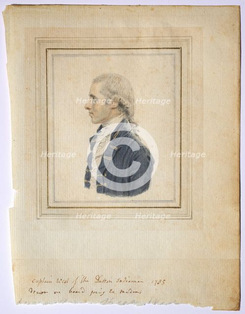 Portrait of Sir Captain West of the Dutton Indiaman, 1785. Creator: John I Smart (British, 1741-1811).