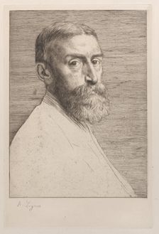 Portrait of Sir Edward John Poynter, 1877. Creator: Alphonse Legros