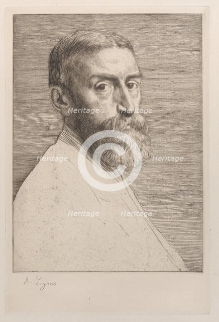 Portrait of Sir Edward John Poynter, 1877. Creator: Alphonse Legros.