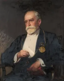 Portrait of Sir Edward Poynter, Bt., P.R.A., 1910. Creator: John Seymour Lucas