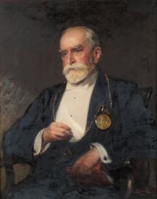 Portrait of Sir Edward Poynter, Bt., P.R.A., 1910. Creator: John Seymour Lucas