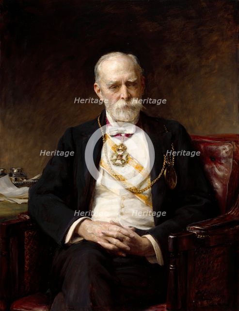 Portrait of Sir Edward Poynter, Bt., P.R.A, 1911. Creator: Arthur Stockdale Cope.