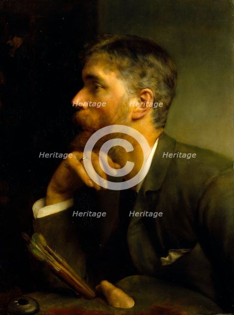 Portrait of Sir Ernest A Waterlow, R.A, 1889. Creator: Lawrence Alma-Tadema.