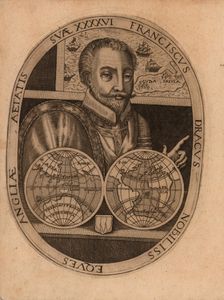 Portrait of Sir Francis Drake, 1596. Creator: Anonymous