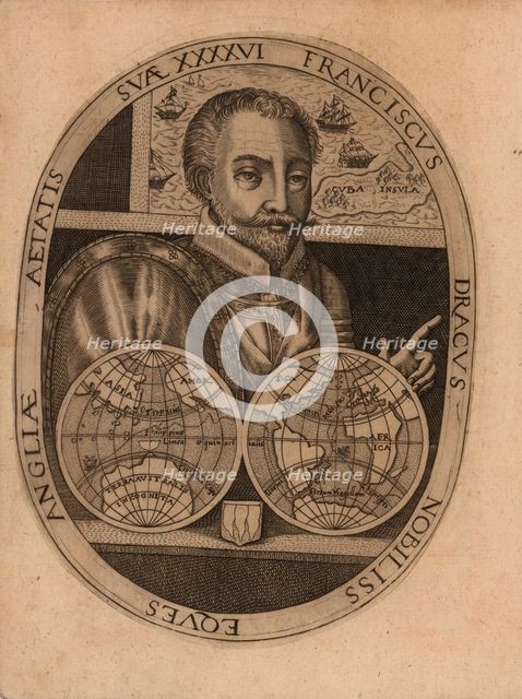 Portrait of Sir Francis Drake, 1596. Creator: Anonymous.