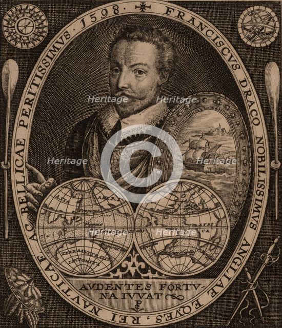 Portrait of Sir Francis Drake, 1641. Creator: Anonymous.