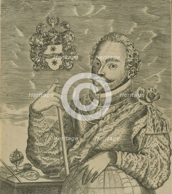 Portrait of Sir Francis Drake, 1628. Creator: Vaughan, Robert (c. 1600-before 1663).
