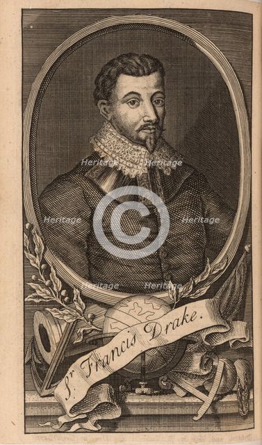 Portrait of Sir Francis Drake, 1741. Creator: Anonymous.