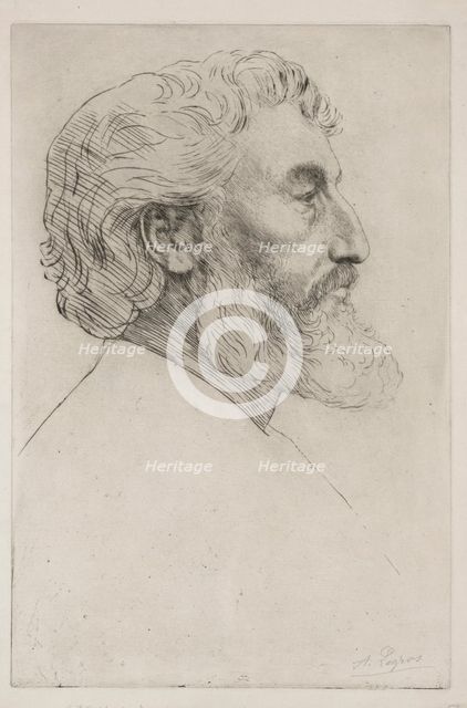 Portrait of Sir Frederick Leighton (First Plate). Creator: Alphonse Legros (French, 1837-1911).