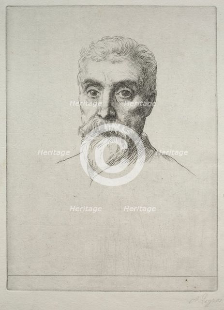 Portrait of Sir Hiram S. Maxim. Creator: Alphonse Legros (French, 1837-1911).