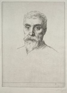 Portrait of Sir Hiram S. Maxim. Creator: Alphonse Legros (French, 1837-1911)