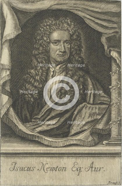 Portrait of Sir Isaac Newton (1642-1727), 1715. Creator: Krauss, Johann Ulrich (1655-1719).