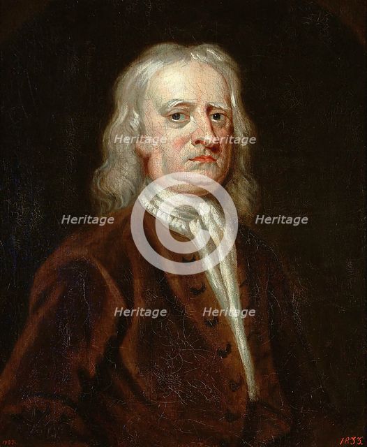 Portrait of Sir Isaac Newton (1642-1727), First third of 18th century. Creator: Vanderbank, John (1694-1739).