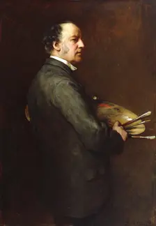 Portrait of Sir John Everett Millais, Bt, PRA, 1886. Creator: Francis Montague Holl