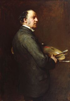 Portrait of Sir John Everett Millais, Bt, PRA, 1886. Creator: Francis Montague Holl
