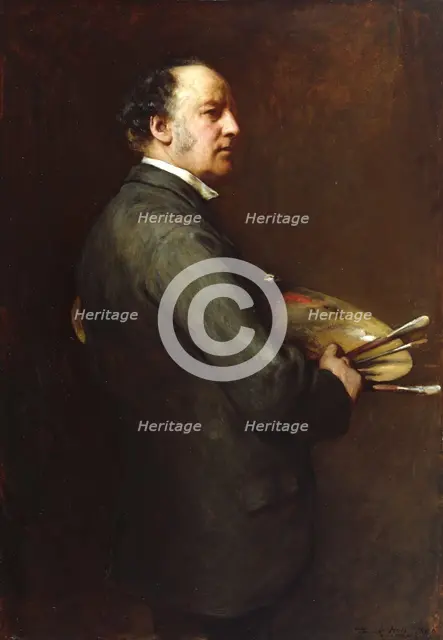 Portrait of Sir John Everett Millais, Bt, PRA, 1886. Creator: Francis Montague Holl.