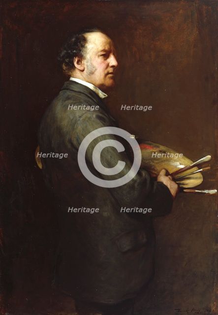 Portrait of Sir John Everett Millais, Bt, PRA, 1886. Creator: Francis Montague Holl.