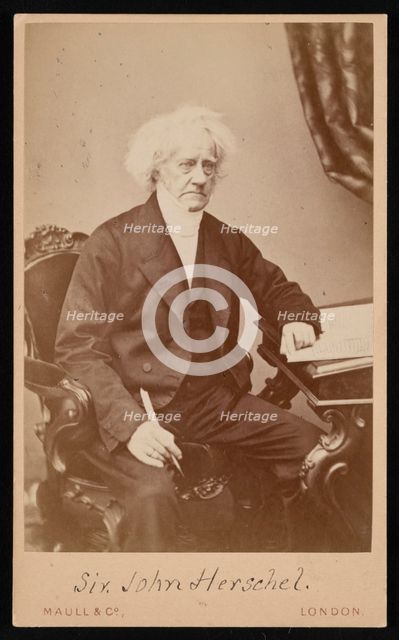 Portrait of Sir John Frederick William Herschel (1792-1871), Before 1871. Creator: Maull & Co.