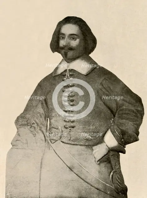 'Portrait of Sir John Leverett, in buff coat and plain soldier's band', 1640-1660, (1937). Creator: Unknown.