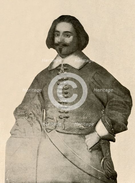 'Portrait of Sir John Leverett, in buff coat and plain soldier's band', 1640-1660, (1937). Creator: Unknown.