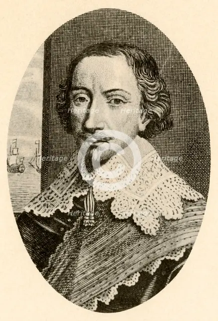 'Portrait of Sir John Pennington, in English armour with Vandyke collar', c1610-1630, (1937). Creator: Unknown.